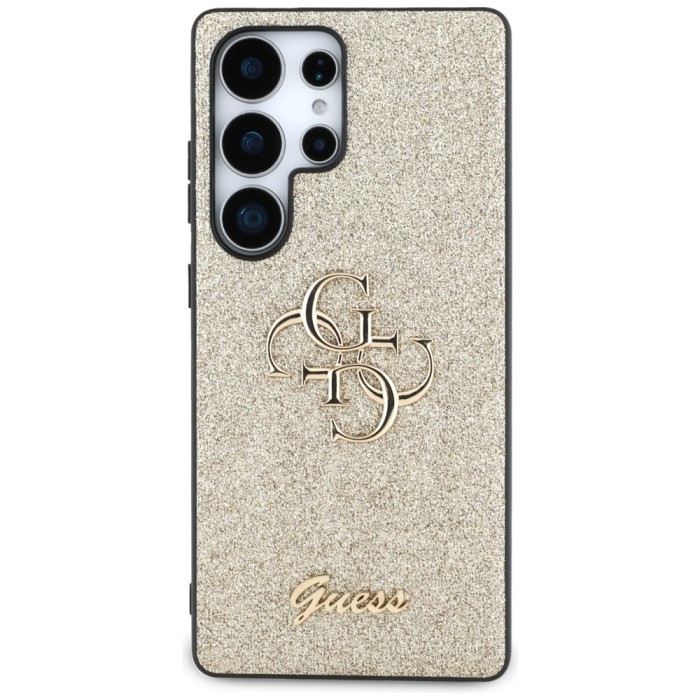 Guess Fixed Glitter Big 4G Metal Logo case for Samsung Galaxy S25 Ultra - gold