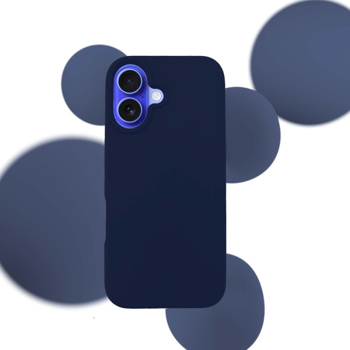 3mk Silicone Case for iPhone 16 Plus - navy blue