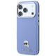 Karl Lagerfeld Grained Karl Head Metal MagSafe Case for iPhone 18 Pro / 17 Pro - Light Blue