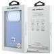 Karl Lagerfeld Grained Karl Head Metal MagSafe Case for iPhone 18 Pro / 17 Pro - Light Blue