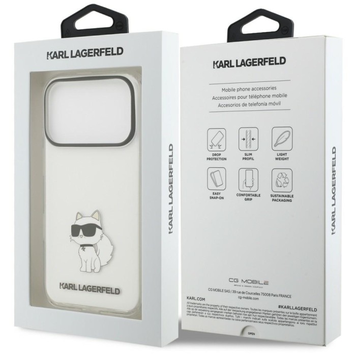 Karl Lagerfeld IML NFT Choupette Case for iPhone 18 Pro / 17 Pro - Transparent