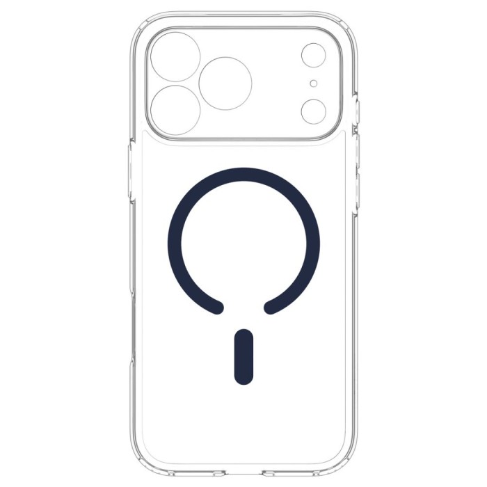 Spigen Ultra Hybrid MagSafe Case for iPhone 18 Pro / 17 Pro - Clear Navy Blue