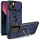 Hybrid Armor Camshield case for iPhone 13 armored case with camera cover blue