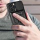 Hybrid Armor Camshield case for iPhone 13 armored case with camera cover blue
