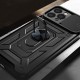 Hybrid Armor Camshield case for iPhone 13 armored case with camera cover blue