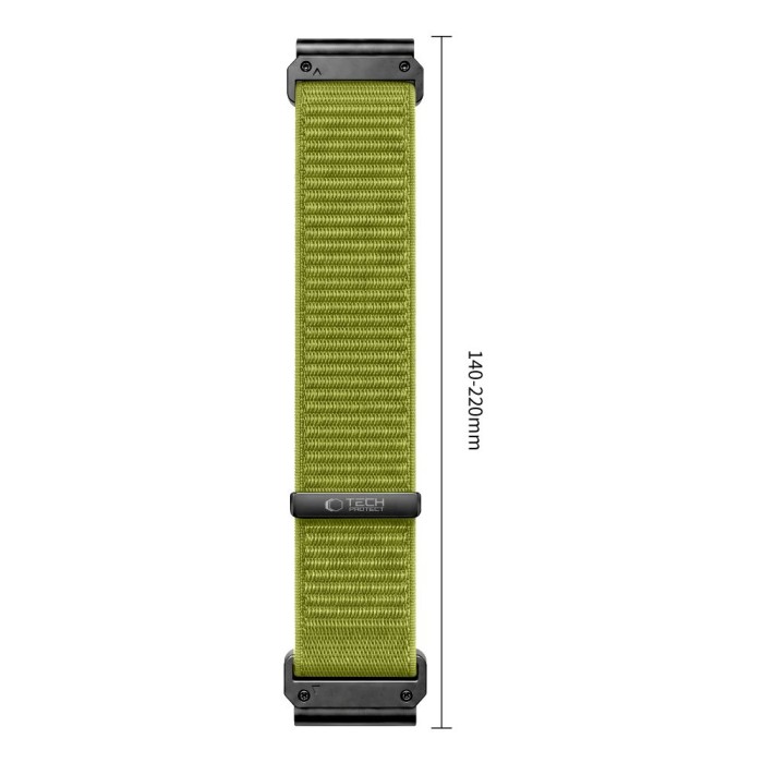 Tech-Protect NylonLoop Band for Garmin Fenix 5 / 6 / 6 Pro / 7 / 8 / 8 Pro / 9 / 9 Pro (47 mm) - lime