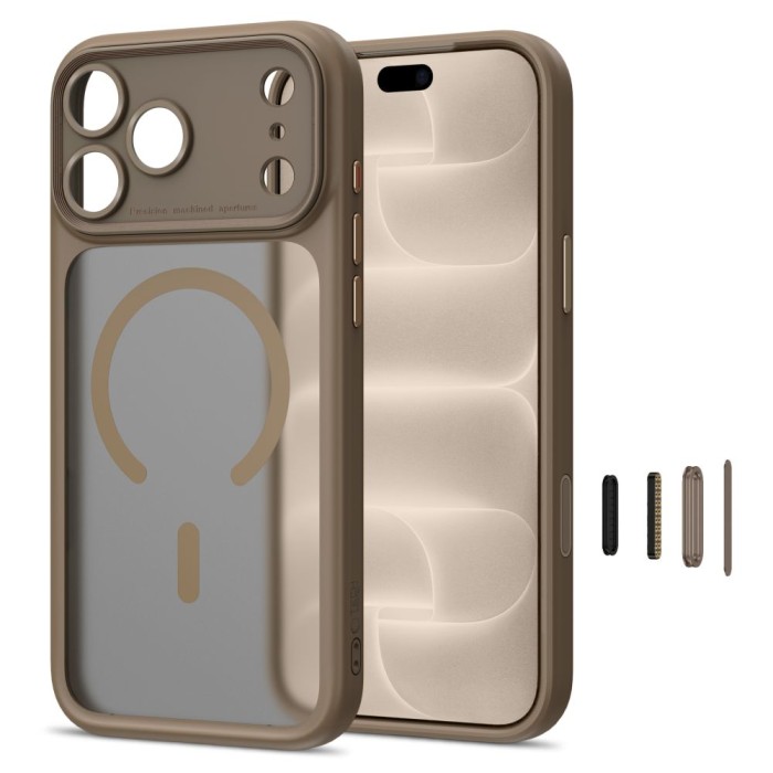 Tech-Protect MagPeak MagSafe CC Case for iPhone 18 Pro Max / 17 Pro Max - Matte Beige