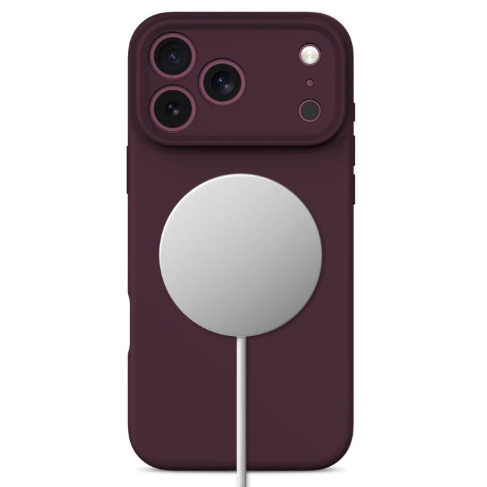 Tech-Protect Silicone MagSafe Case for iPhone 18 Pro / 17 Pro - Burgundy