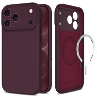 Tech-Protect Silicone MagSafe Case for iPhone 18 Pro / 17 Pro - burgundy