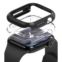 Ringke Slim Clear &amp; Matte Black 2-Pack Case for Apple Watch 12 (46 mm)