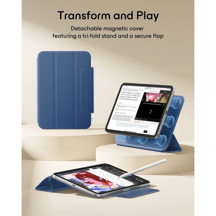 ESR Rebound Magnetic case for iPad Mini 8 8.3" - navy blue