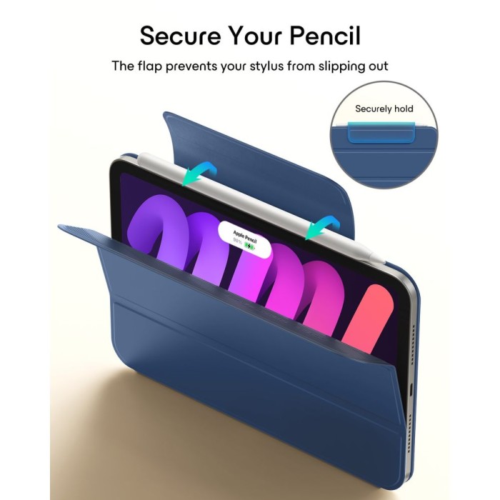 ESR Rebound Magnetic case for iPad Mini 8 8.3" - navy blue