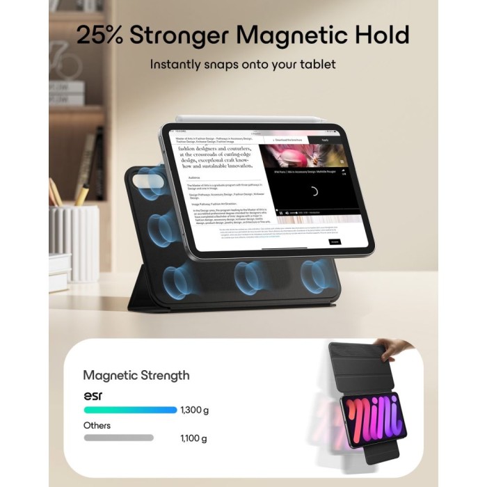 ESR Rebound Magnetic Case for iPad Mini 8 8.3" - black