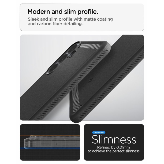 Spigen Rugged Armor Case for Samsung Galaxy S26 FE / S25 FE - Matte Black