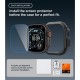 Spigen Lock Fit case + Spigen Tempered Glass screen protector set for Apple Watch Ultra (49 mm) - matte black