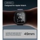 Spigen Lock Fit case + Spigen Tempered Glass screen protector set for Apple Watch Ultra (49 mm) - matte black