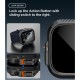 Spigen Lock Fit case + Spigen Tempered Glass screen protector set for Apple Watch Ultra (49 mm) - matte black