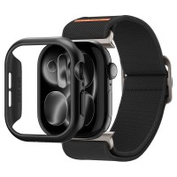 Spigen Thin Fit case + Spigen Lite Fit Ultra band set for Apple Watch (46 mm) - black