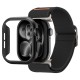 Spigen Thin Fit case + Spigen Lite Fit Ultra band set for Apple Watch (46 mm) - black