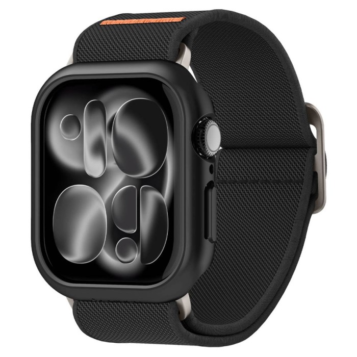 Spigen Thin Fit case + Spigen Lite Fit Ultra band set for Apple Watch (46 mm) - black