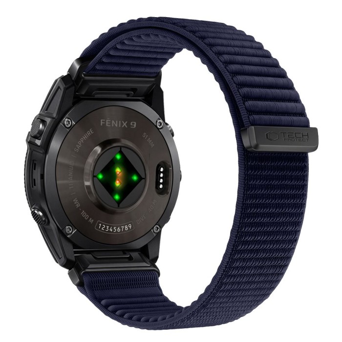 Tech-Protect NylonLoop Band for Garmin Fenix 5 / 6 / 6 Pro / 7 / 8 / 8 Pro / 9 / 9 Pro (47mm) - navy blue