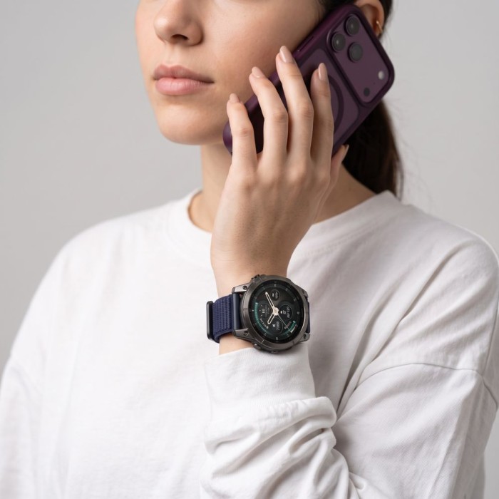 Tech-Protect NylonLoop Band for Garmin Fenix 5 / 6 / 6 Pro / 7 / 8 / 8 Pro / 9 / 9 Pro (47mm) - navy blue