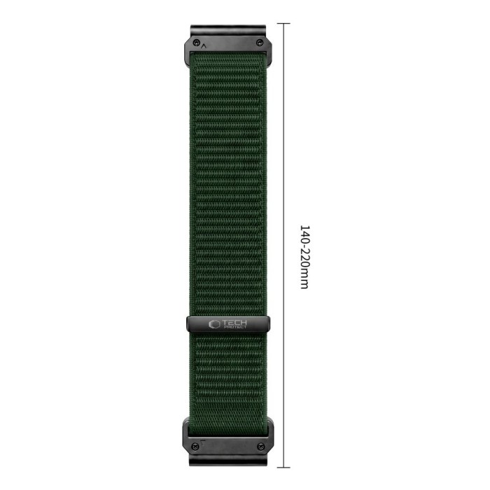 Tech-Protect NylonLoop Band for Garmin Fenix 5 / 6 / 6 Pro / 7 / 8 / 8 Pro / 9 / 9 Pro (47mm) - green