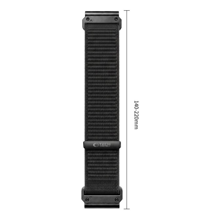 Tech-Protect NylonLoop Band for Garmin Fenix 5 / 6 / 6 Pro / 7 / 8 / 8 Pro / 9 / 9 Pro (47mm) - black