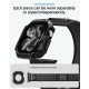 Spigen Rugged Armor case + Spigen Athlex Air band set for Apple Watch (46 mm) - black-grey