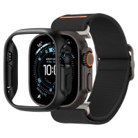 Spigen Thin Fit case + Spigen Lite Fit Ultra band set for Apple Watch Ultra (49 mm) - matte black