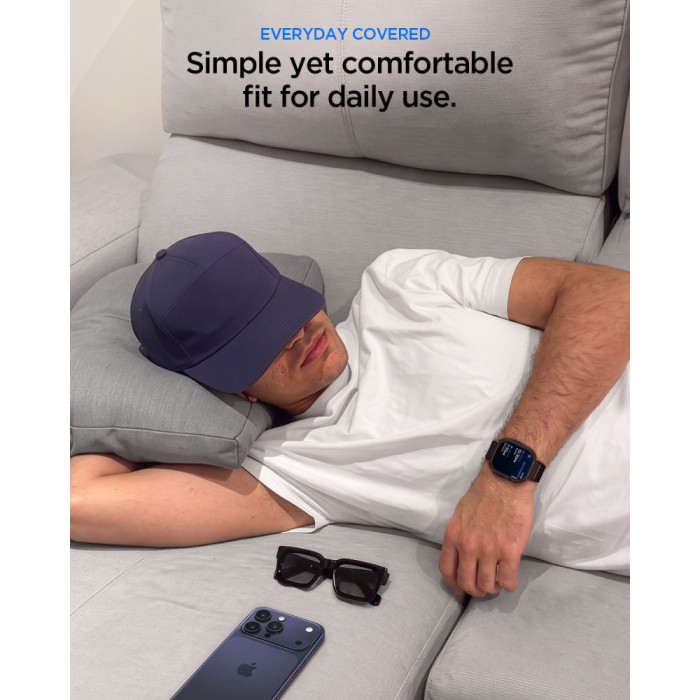 Spigen Thin Fit case + Spigen Lite Fit Ultra band set for Apple Watch Ultra (49 mm) - matte black
