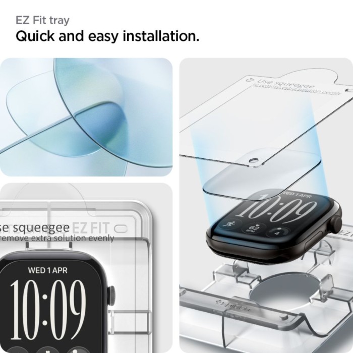 Spigen Elite Shield EZ Fit 2-Pack Hydrogel Film for Apple Watch 12 (42 mm)