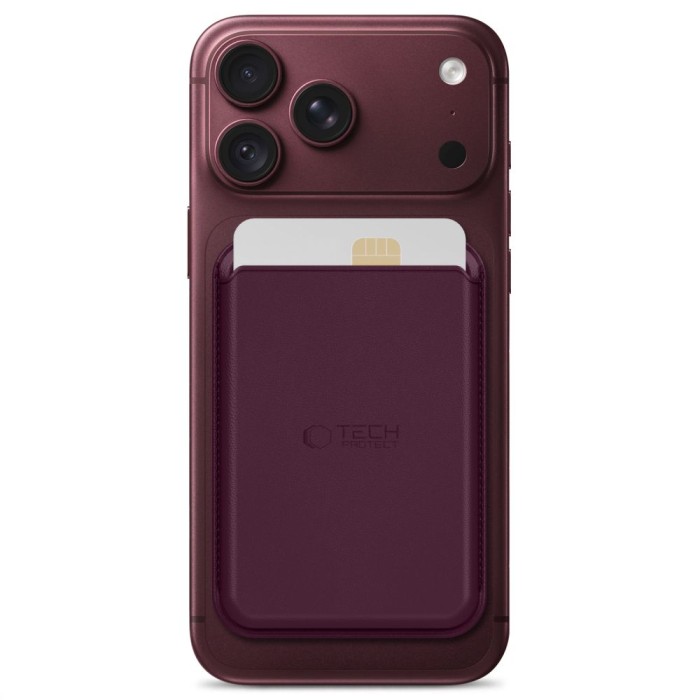 Tech-Protect CH01 MagWallet MagSafe Magnetic Wallet for phone - burgundy