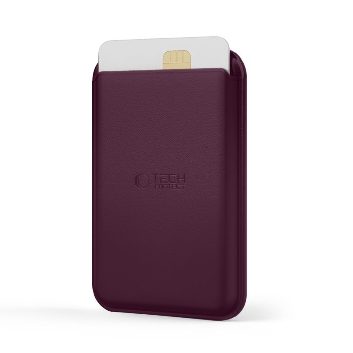 Tech-Protect CH01 MagWallet MagSafe Magnetic Wallet for phone - burgundy