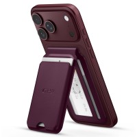 Tech-Protect MagWallet Stand MagSafe Magnetic Phone Wallet - Burgundy