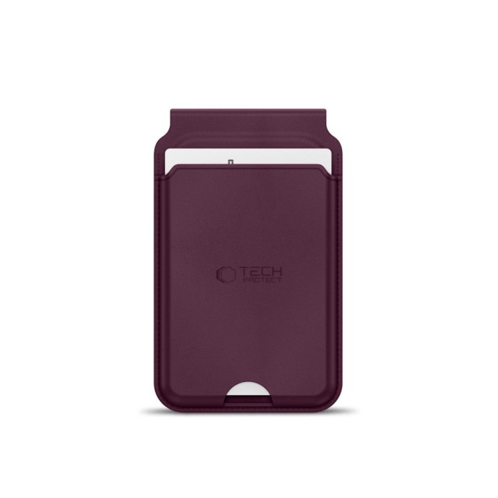 Tech-Protect MagWallet Stand MagSafe Magnetic Phone Wallet - Burgundy