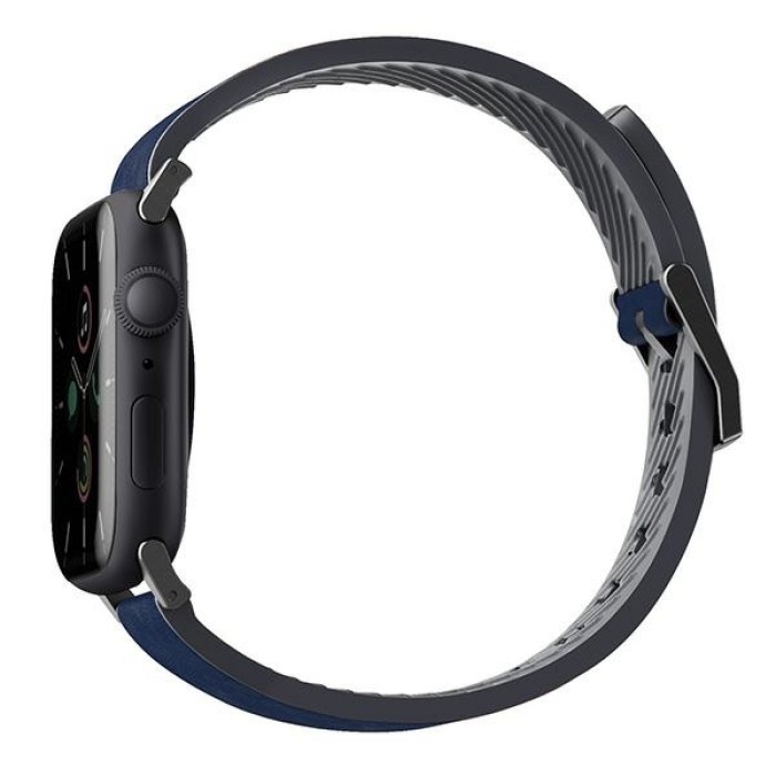 Uniq Straden Leather Hybrid Strap for Apple Watch 1/2/3/4/5/6/7/8/SE/SE2/Ultra 42/44/45/49mm - blue