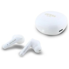 Guess Flat Classic Logo Electroplated TWS Headphones - White