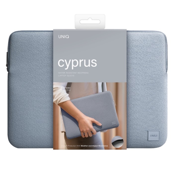 Uniq neoprene laptop sleeve 14" Cyprus Water-Resistant case - blue