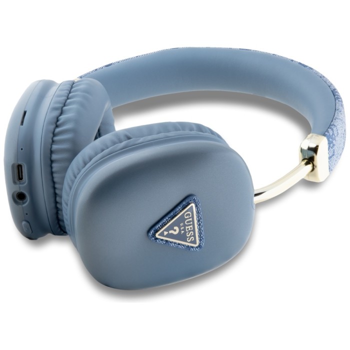 Guess Triangle Logo 4G Bluetooth Over-Ear Headphones - Blue