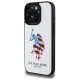 US Polo USHCP15XPUSH iPhone 15 Pro Max 6.7" white/white Leather Big DH American Flag
