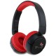 Hello Kitty Face Logo Bluetooth On-Ear Headphones - Red