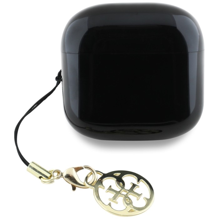 Guess Glossy Effect Printed Classic Logo &amp;amp; Charm TWS headphones - black