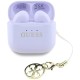 TWS Guess Glossy Effect Printed Classic Logo &amp;amp; Charm Headphones - Lavender