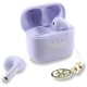 TWS Guess Glossy Effect Printed Classic Logo &amp;amp; Charm Headphones - Lavender