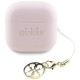 TWS Guess Glossy Effect Printed Classic Logo &amp;amp; Charm Headphones - Pink