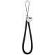 Hello Kitty Nylon Cord Kitty Head Phone Charm - Black