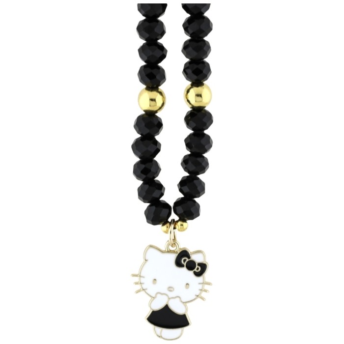 Hello Kitty Pearls and Beads Kitty Charm Phone Charm - Black