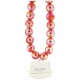 Hello Kitty Pearls Kitty Head Phone Charm - Red