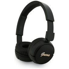 Guess Metal Logo Script Over-Ear Headphones - Black